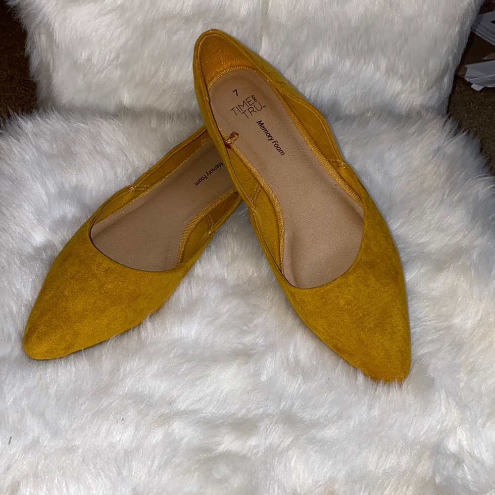 Yellow slip on shoes
